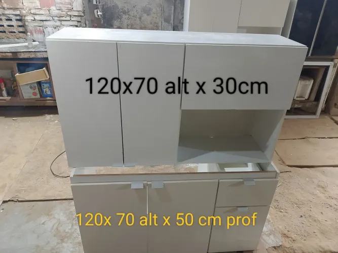 Kit cozinha com balcão +  armário aéreo 120cm produto novo 