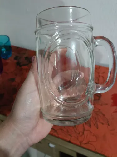 Kit caneca de chopp vidro 350 +3 unidades de mini caneca de chopp, vidro resistente.