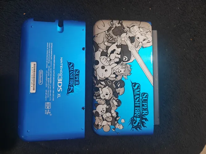 Nintendo 3ds XL/LL carcaça super smash Bros azul