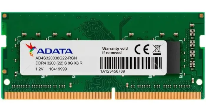 2x Memória Ram Notebook ADATA 8GB (16GB) 3200MHz, DDR4, CL22