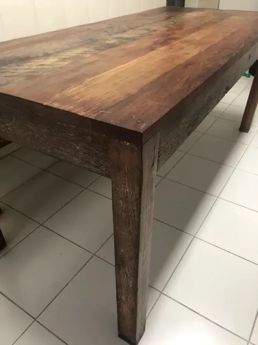 Mesa com banco 1,80 x 0,80 rústica 