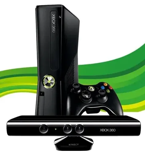Xbox 360 Original (sem destravamento) + Kinect + 2 Controles + Jogos (Acessa Xbox Live)