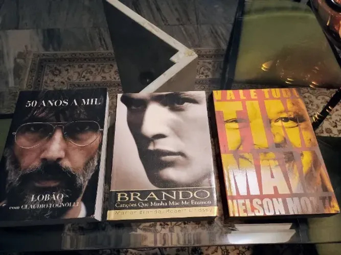 Livros Lobão-50 anos a Mil /Tim Maia-Vale Tudo /Brando-Canções que minha mãe me ensinou R$