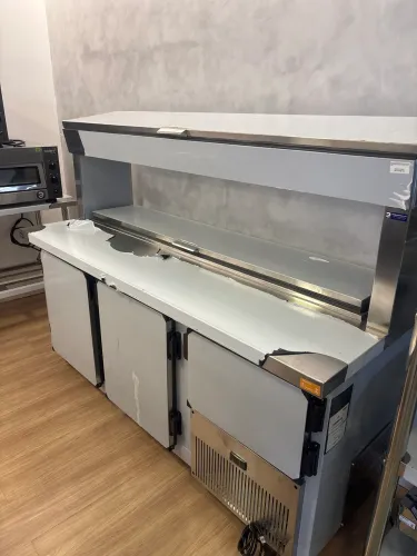 Balcão condimentador duplo 2 m 