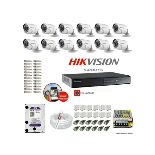 Kit cftv HIKVISION  full HD 16 canais   completo 