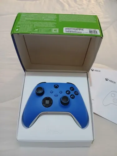 Controle Xbox Shock Blue Original - Excelente Estado