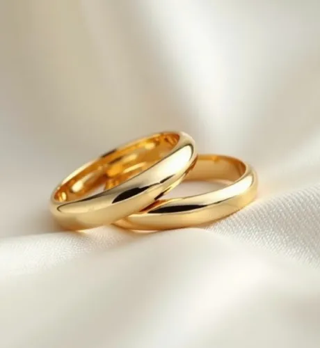 Par de Alianças Tradicionais em Ouro 18k 750