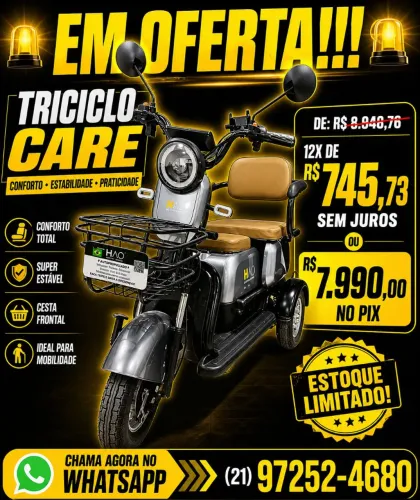 Bike Elétrica/Triciclo Care 