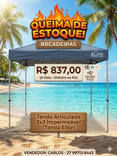 Tenda Articulada 3x3 Impermeavel Elite