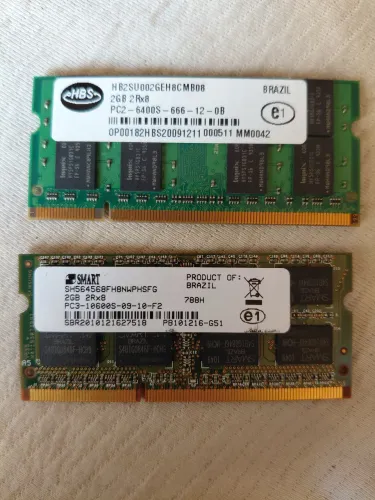 Memórias para notebook