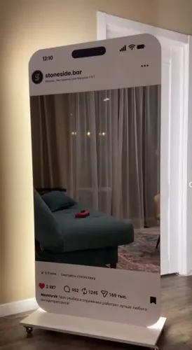 Espelhos orgânico jateados com leds 