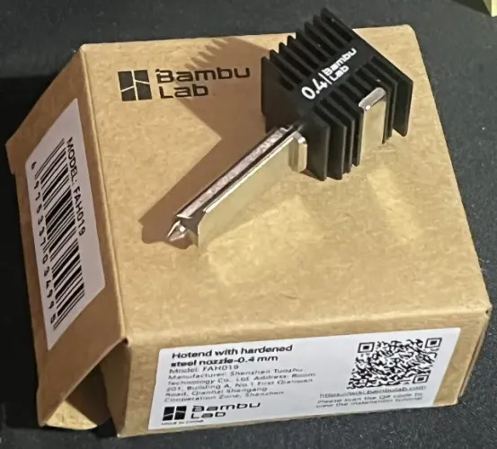 Bico Hotend Bambu Lab A1/A1 Mini 0,4mm Aço Endurecido Original FAH019