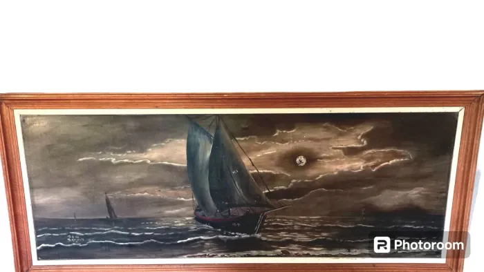 Quadro óleo sobre madeira Maria Augusta 1966