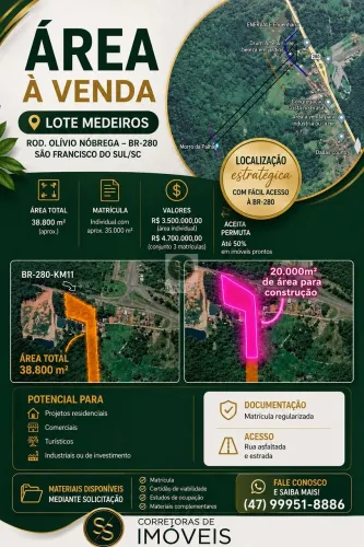 Área à Venda Lote Medeiros | São Francisco do Sul/SC