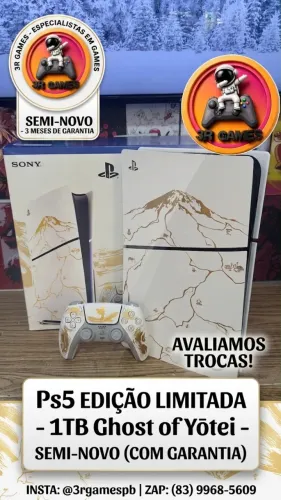 Ps5 Edição Limitada Ghost of Y?tei 9 meses de uso