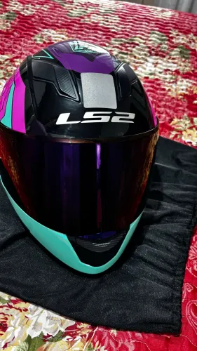 Capacete Feminino LS2 FF-320 Rosa - Praticamente Novo 
