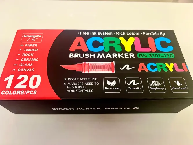 Kit canetinhas acrílicas GuangNa 120 cores