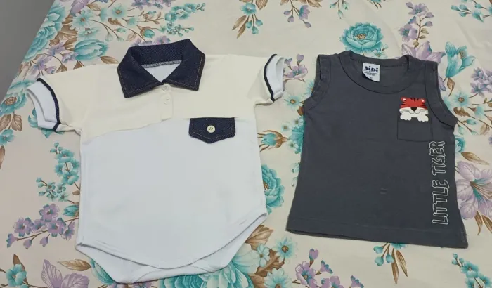 Camisetas infantil bebê menino, tamanho M ótimo estado as duas por 15,00
