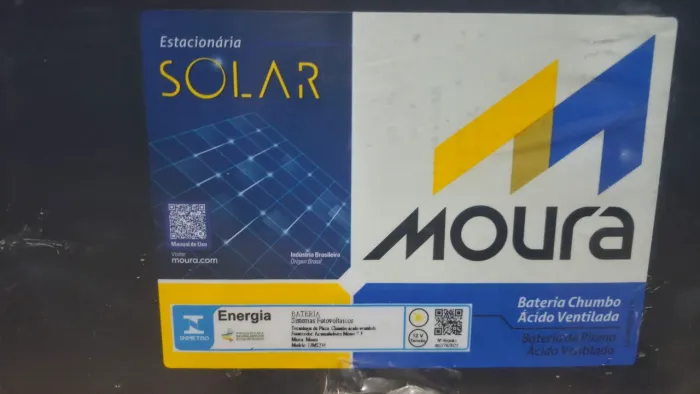 Bateria moura estacionária solar