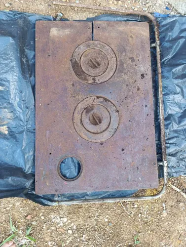 Chapa de fogão a lenha de ferro 