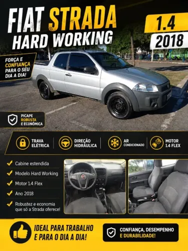 Fiat Strada Working Hard 1.4 Fire Flex 8V CD 2018