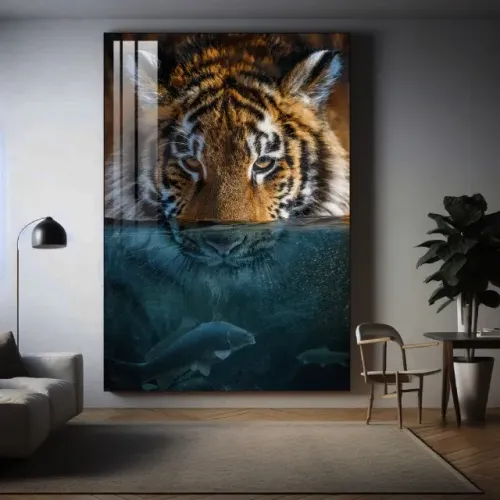 Quadro Decorativo Animais de Luxo - Moldura e Vidro 120x80cm