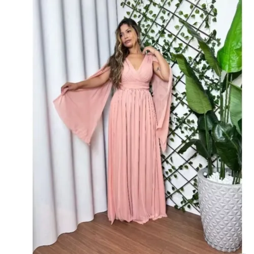 Vestido rosa de madrinha