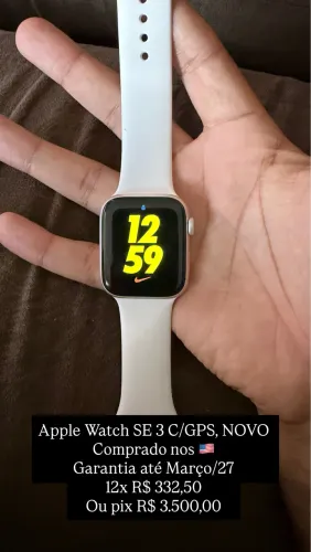 Apple Watch 44mm SE 3 C/GPS - NOVO COM GARANTIA