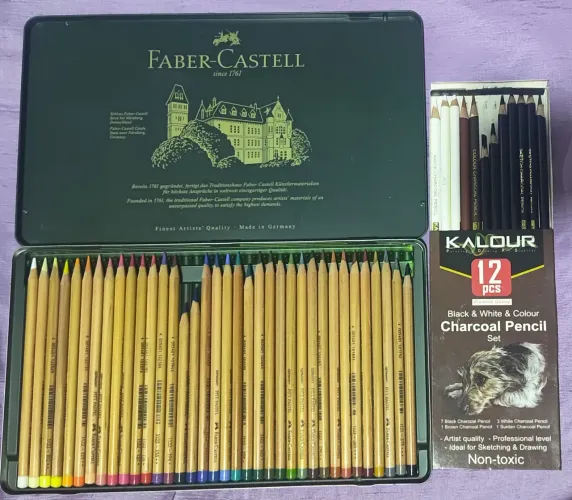 Lápis Pastel Pitt Estojo com 36 Cores profissional