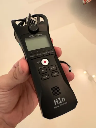 Gravador de áudio com microfone Zoom H1n