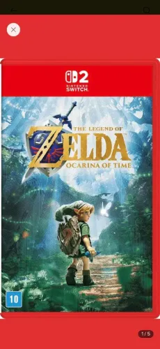 The Legend of Zelda - Ocarina Of Time (Foil) - Nintendo Switch 2 (Fisico)<br><br>1/8