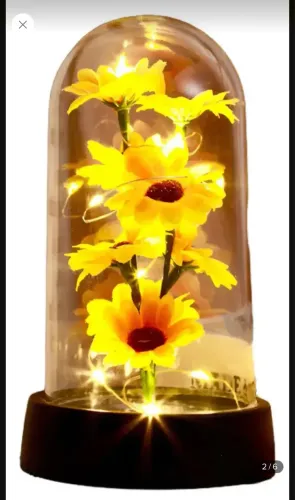 Luminária Cúpula Girassol 12v Led Presente Dia dos Namorados