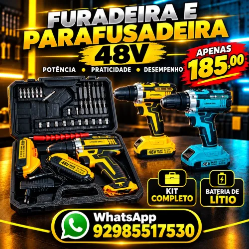 Parafusadeira 2 baterias 48V