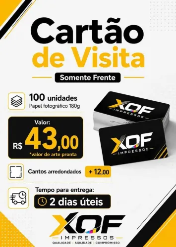 Cartão de visita somente frente