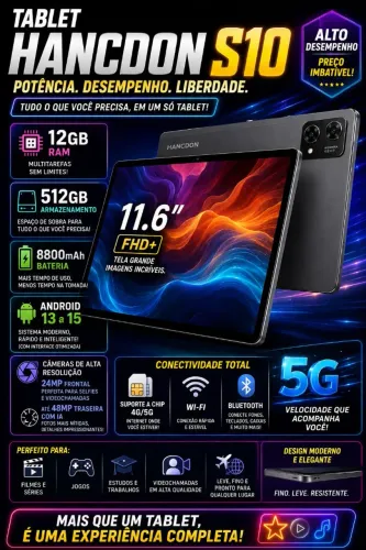 Última oportunidade! tablet Hancdon S10 - tela de 11.6