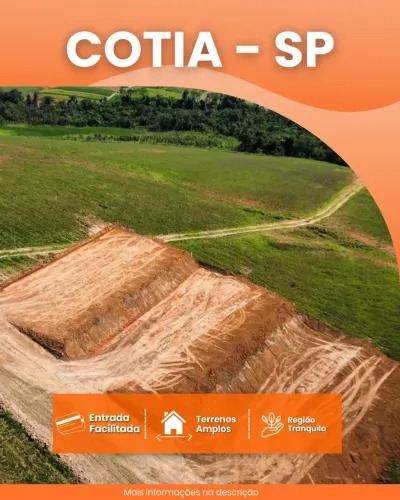 Terreno em Cotia pagando no boleto