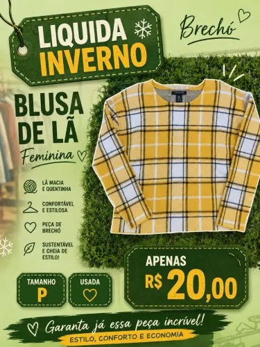 Blusa de lã feminina P
