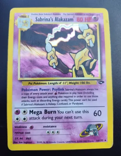 Carta Pokémon TCG Sabrina's Alakazam 16/132 - Gym Challenge (Inglês / 2000)