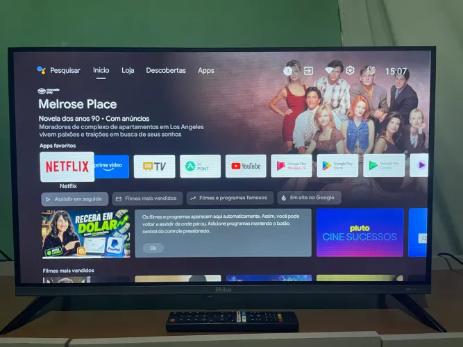 Smart TV 32" Philco LED Android TV Dolby Audio WiFi e Bluetooth integra...