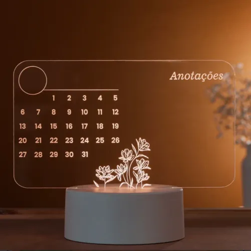 Luminária calendário