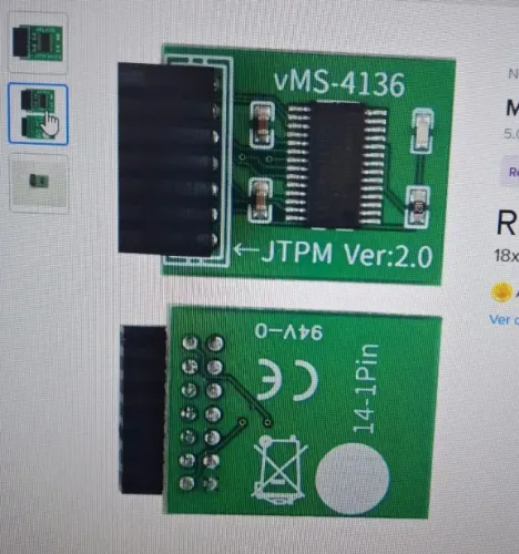 MODULO TPM 2.0 14 PINOS MSI PLACAS X99