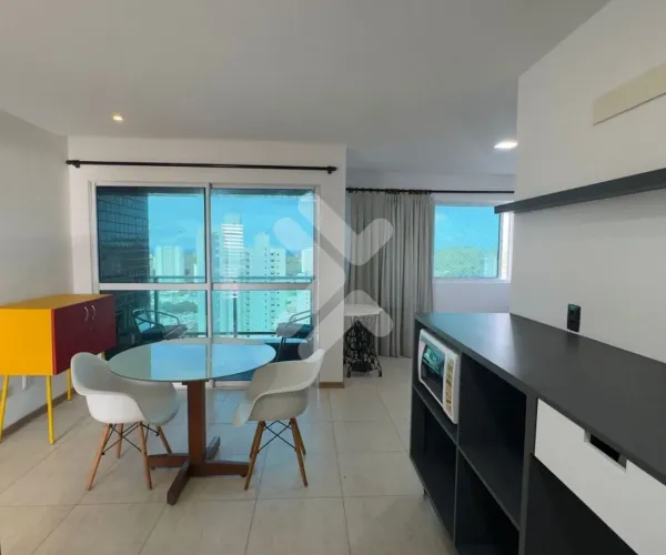 Apartamento mobiliado, originalmente 2/4, sendo 1 suíte, 01 vaga - Tirol, Natal - RN