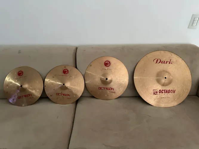 Kit de Pratos bateria Octagon Dark  - Liga B8