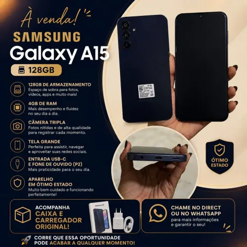 A15 128gb 4gb 5g sem um arranhão