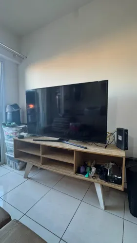 Rack para TV Estilo Retro Pes Palito Madeira MDF 1.60m