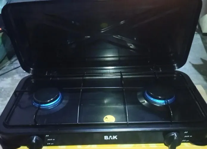 Fogão Cooktop 2 Bocas A Gás Camping Portátil Fogão Fogareiro - Bak