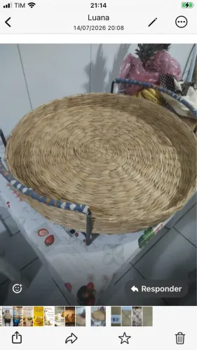 Várias funções: Cesto de Palha com Suporte só 50,00 !!!