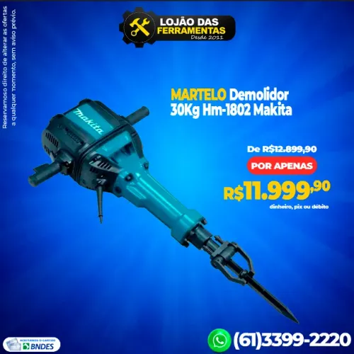 Martelo Demolidor 30Kg Hm-1802 Makita