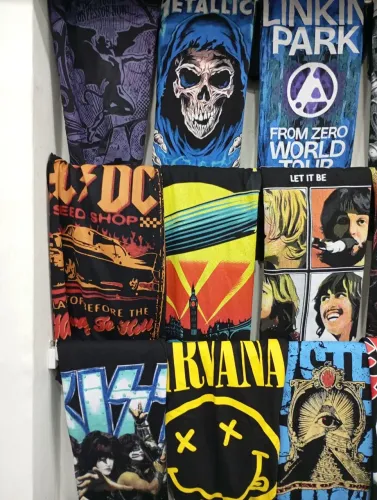 Camisas de rock em algodão