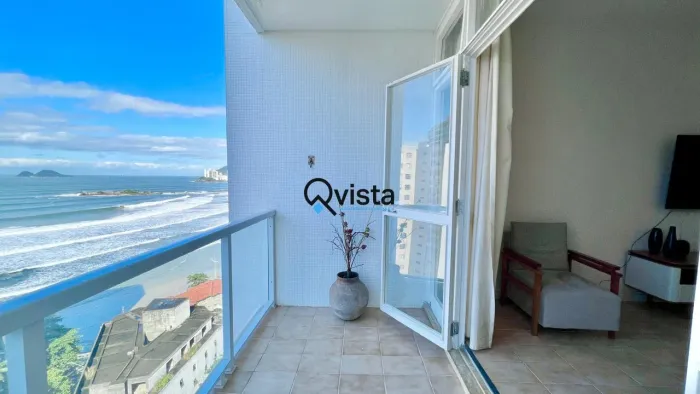 Apartamento 2 Dormitórios 2 Banheiros com Vista Mar à Venda na Pitangueiras no Guarujá | Q